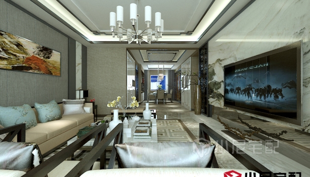 145㎡/三室兩廳兩衛(wèi)/新古典