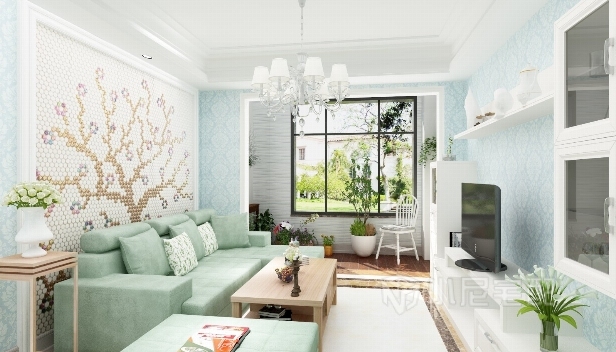 90㎡/兩室一廳一衛(wèi)/歐式