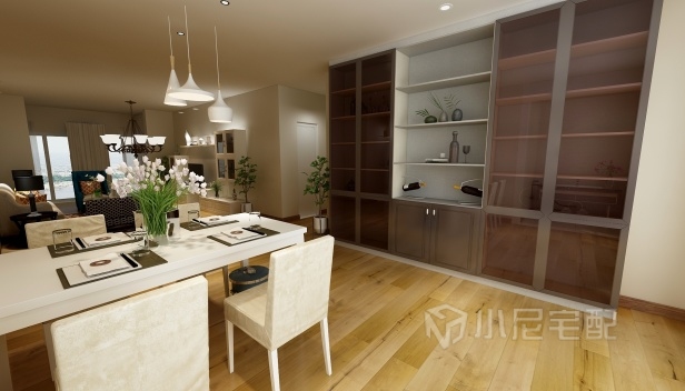 46.07㎡/一室一廳兩衛(wèi)/混搭