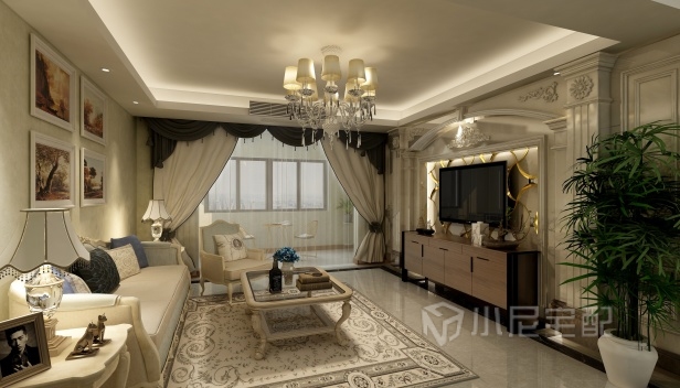 105㎡/三室兩廳兩衛(wèi)/歐式