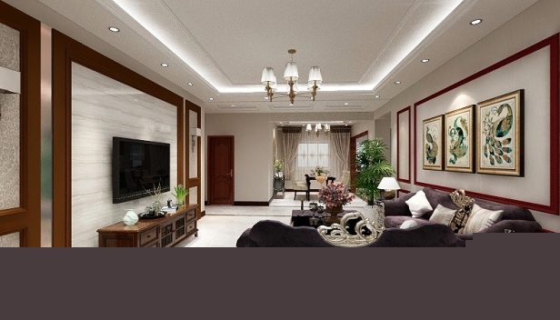 128㎡/三室兩廳一衛(wèi)/中式