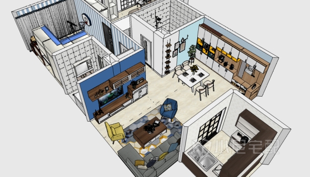 140㎡/兩室兩廳兩衛(wèi)/歐式