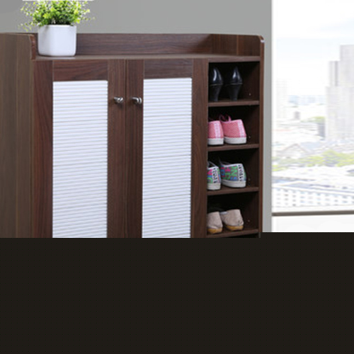 小尼宅配 鞋柜 現(xiàn)代簡約木質(zhì)雙門對開門鞋架鞋柜 特價